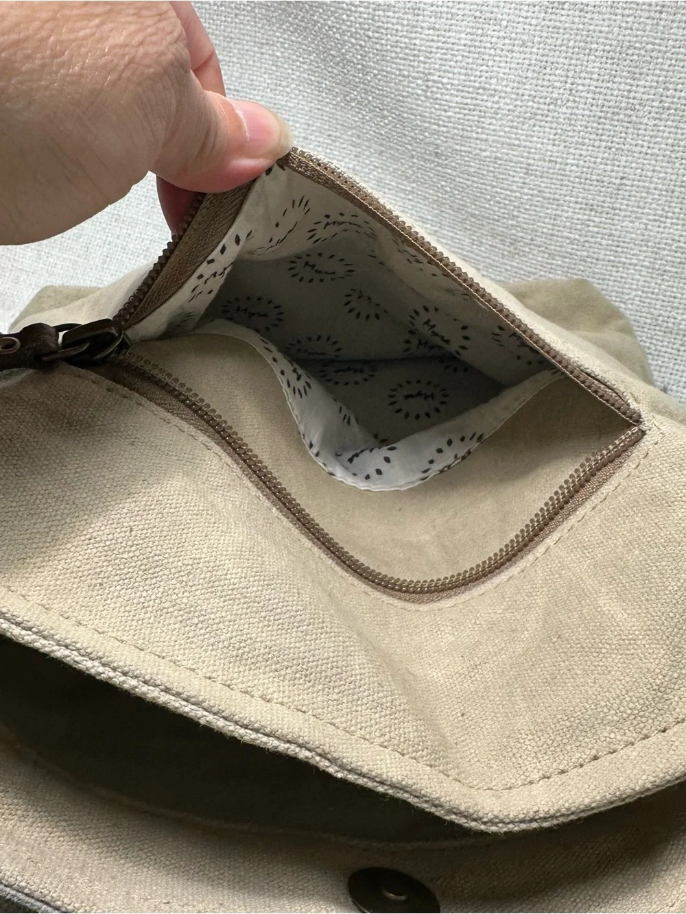 Myra Bag Crossbody Western Upcycled Canvas & Leather 11x12” Boho Patch